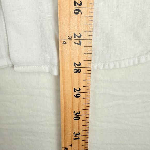 Robert Graham Shirt Mens M White Short Sleeve Classic Fit Linen Resort Wear - Picture 7 of 7